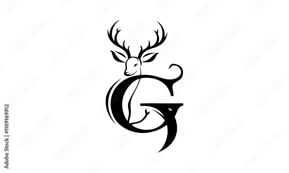 Obraz premium Creative G Letter Logo Design Fully Vectorized Editable.