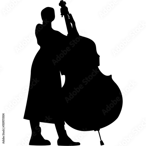 Jazz Musician Silhouette. Musicians vector silhouettes. 