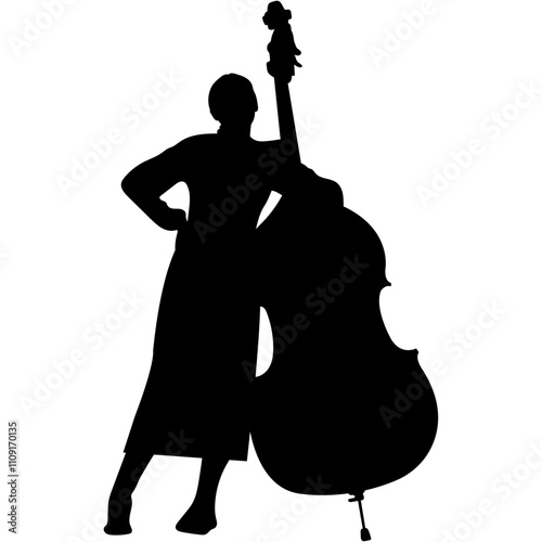 Jazz Musician Silhouette. Musicians vector silhouettes. 