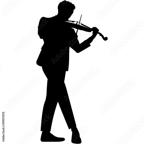 Jazz Musician Silhouette. Musicians vector silhouettes. 