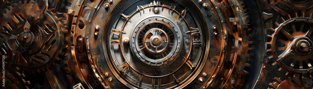 Gothic Steampunk: Dark, moody colors like steampunk brown, gothic black, and Victorian red create a gothic steampunk theme Gothic Steampunk: Dark, moody colors like steampunk brown, gothic black, and Victorian red create a gothic steampunk theme