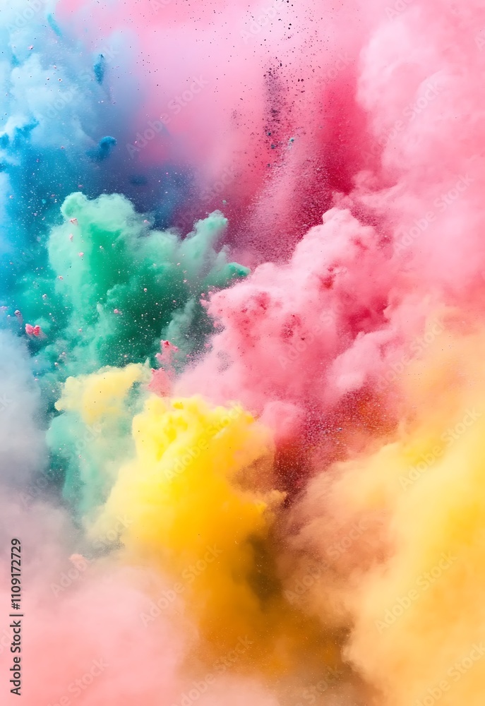 Fototapeta premium Colourful powder explosion,holi festival concept