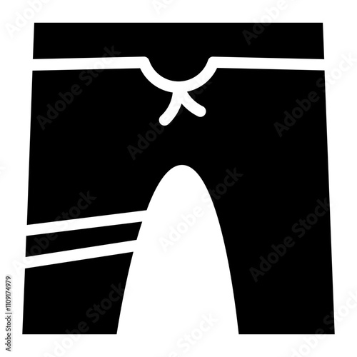 Beach Shorts Swimming Glyph Icon