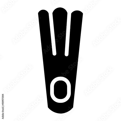 Dive Fins Flippers Glyph Icon