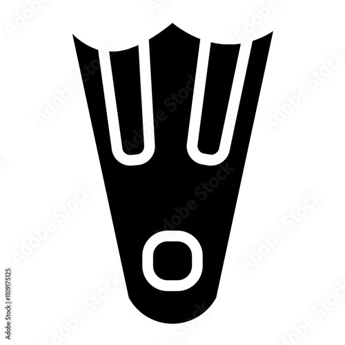 Dive Fins Flippers Glyph Icon