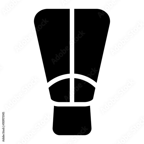 Dive Fins Flippers Glyph Icon
