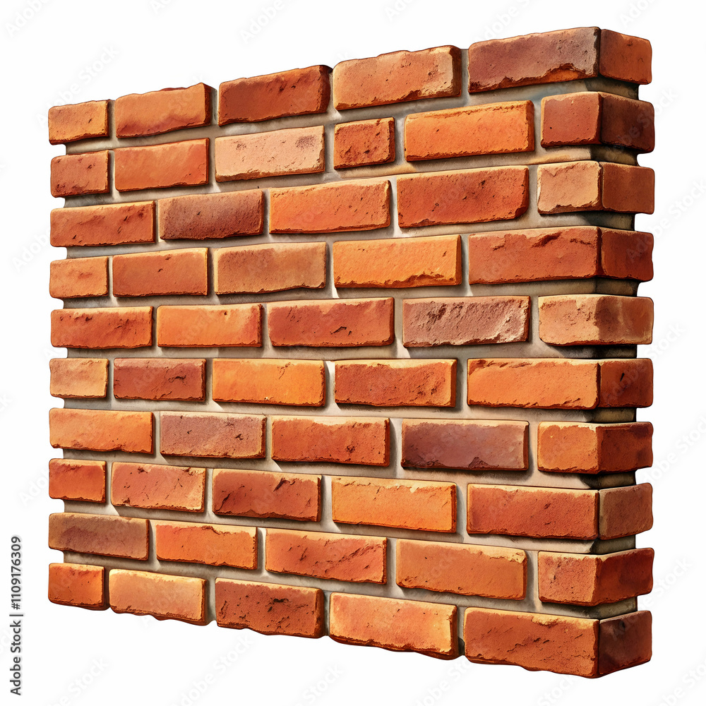 Obraz premium brick wall on white background