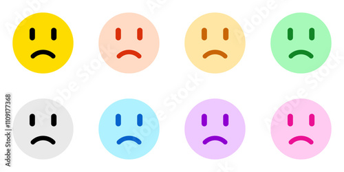 Editable frowning, sad, disappointed face vector icon. Part of a big icon set family. Perfect for web and app interfaces, presentations, infographics, etc