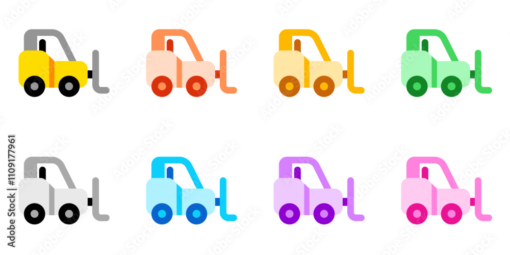 Fototapeta premium Editable forklift vector icon. Vehicles, transportation, travel. Part of a big icon set family. Perfect for web and app interfaces, presentations, infographics, etc