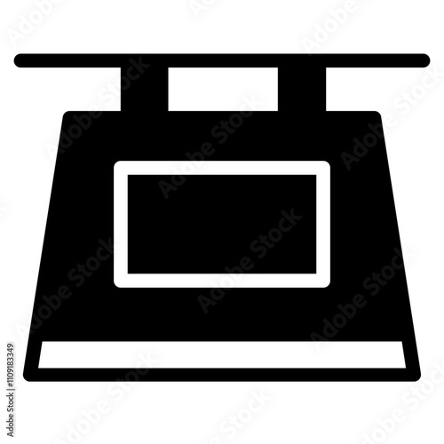 Amenities City Train Glyph Icon
