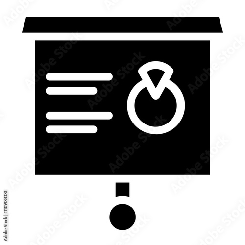 Analytics Flipchart Marketing Glyph Icon