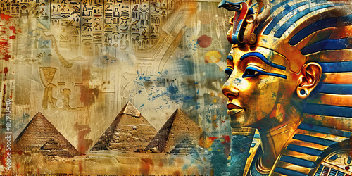 Ancient Egypt: Rich, regal colors like pharaoh gold, pyramid sandstone, and Nile river blue create an ancient Egypt theme
