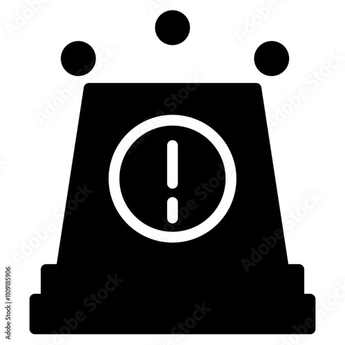 Alert Police Light Glyph Icon