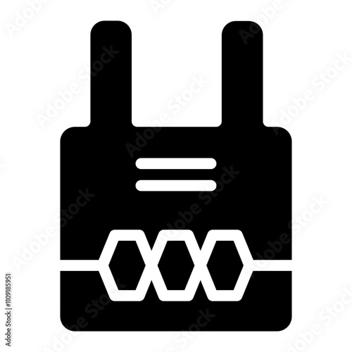 Armour Vest Army Glyph Icon