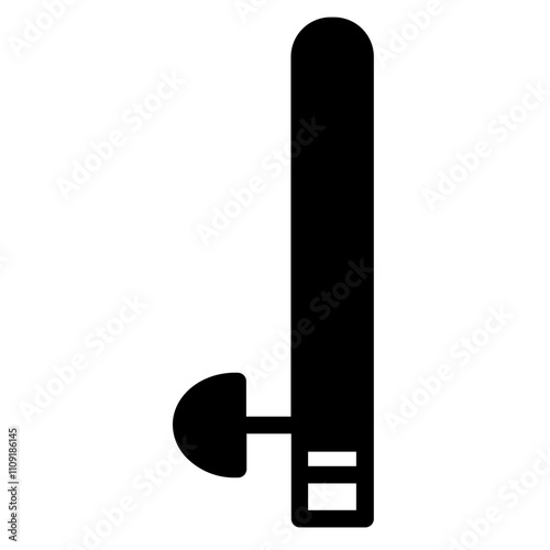 Baton Police Security Glyph Icon