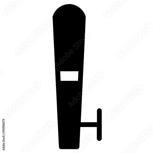 Baton Police Security Glyph Icon