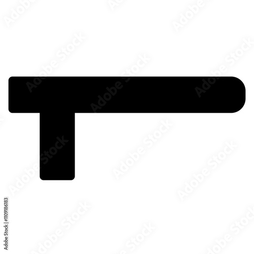 Baton Police Security Glyph Icon