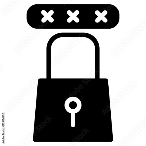 Business Code Pin Glyph Icon