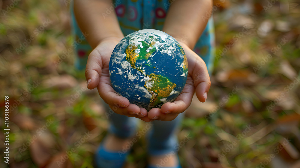 A Person Holding a Small Blue Globe in Their Hands Over Some Green Leaves and Grass - Generative AI
A Person Holding a Small Blue Globe in Their Hands Over Some Green Leaves and Grass - Generative AI