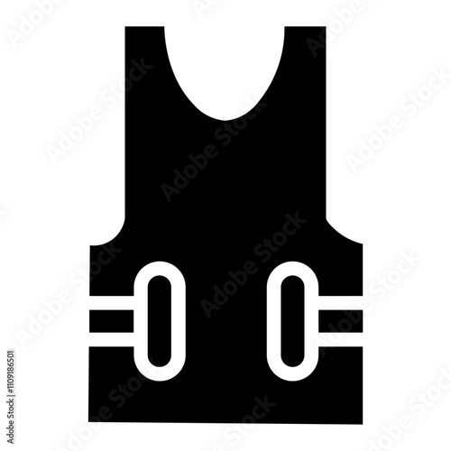 Military Police Vest Glyph Icon