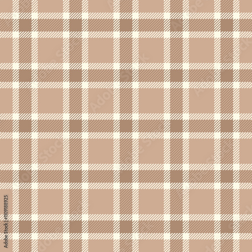 Rural textile texture pattern, uniform seamless tartan check. Checkered fabric plaid background vector in light and orange colors.