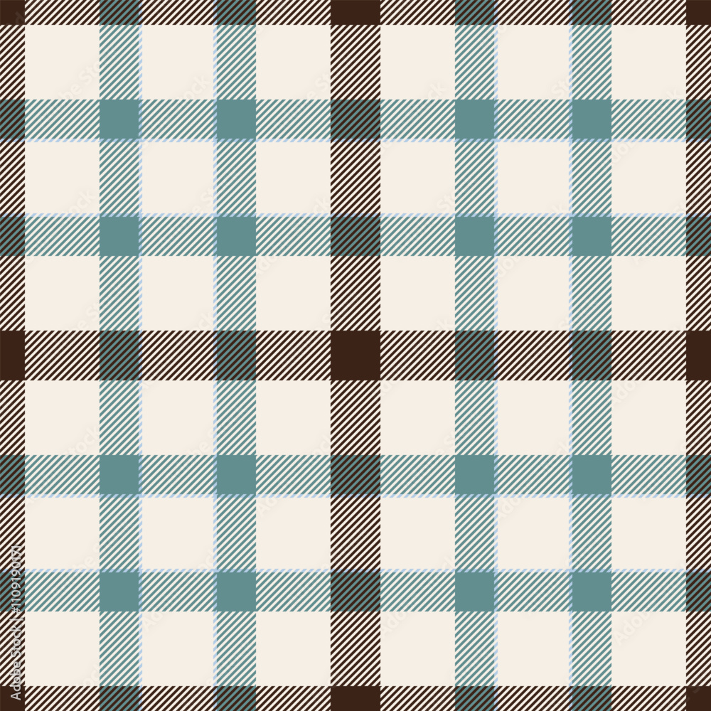 Oriental check vector background, kingdom tartan pattern texture. Factory seamless fabric textile plaid in linen and cyan colors. Oriental check vector background, kingdom tartan pattern texture. Factory seamless fabric textile plaid in linen and cyan colors.