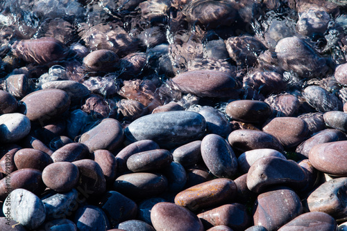 Pebble beach at Hongdo Island, South Korea photo