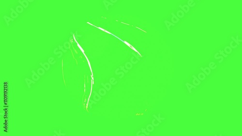 Logo light effects. A rotating ball on a green background. Video looped, loop.
