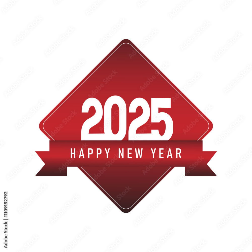 Obraz premium 2025 New Year Celebration, Modern 2025 New Year Design, Festive 2025 Happy New Year