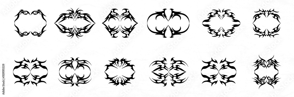 neo tribal contemporary tattoo set design neo tribal contemporary tattoo set design