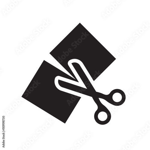 scissors cut paper icon 