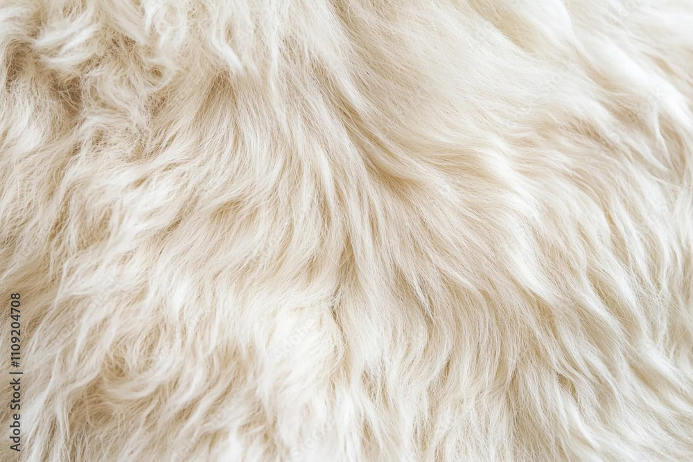 Soft, fluffy texture of a creamy white wool surface Soft, fluffy texture of a creamy white wool surface