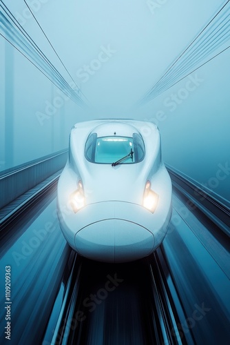 High-Speed Train in Futuristic Environment