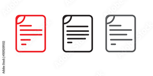 Print Documents icon Thin line art isolated .