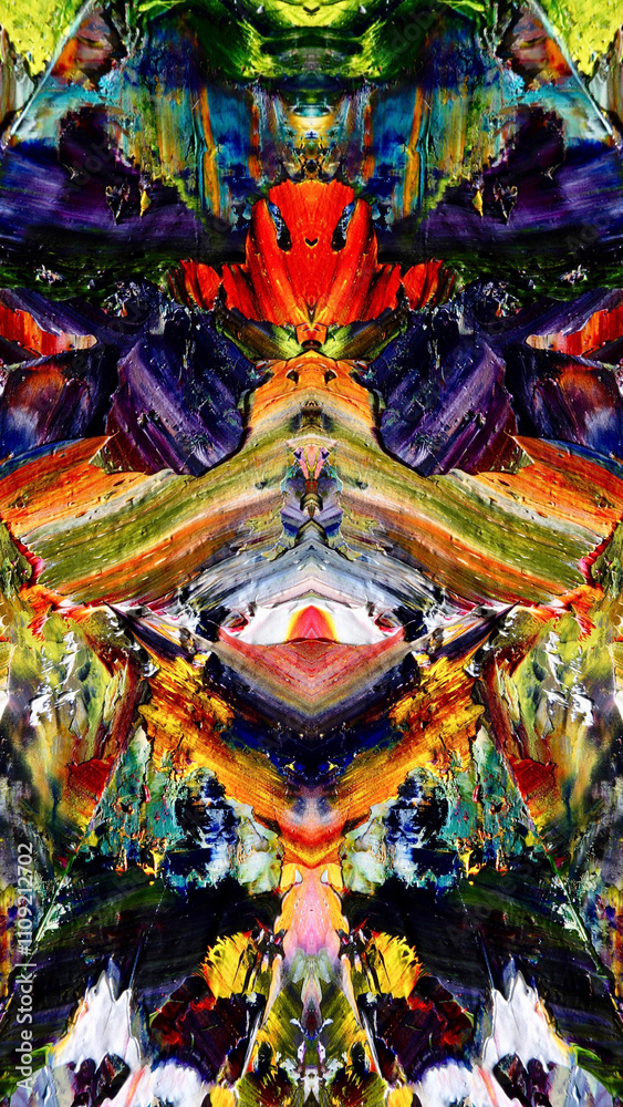 Fototapeta premium Abstract art background . Hand painting artwork on canvas .