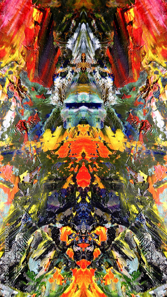 Fototapeta premium Abstract art background . Hand painting artwork on canvas .