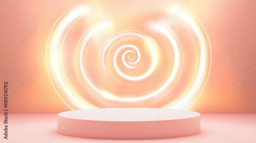 Obraz premium Stylish 3D Podium with Ample Empty Space for Creative Presentations