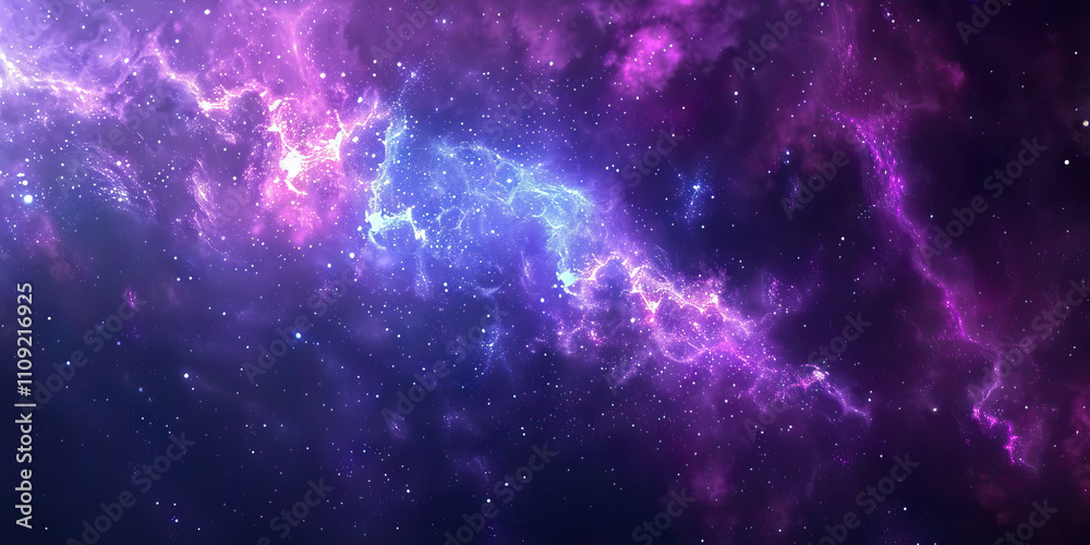 Fototapeta premium Space and Sci-Fi: Deep space colors like indigo, cosmic purple, and galactic blue create a space and sci-fi-inspired theme.