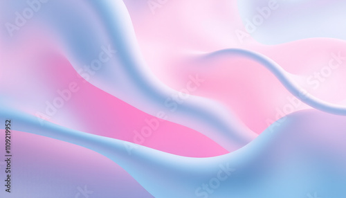 3D abstract pink and blue gradient silk texture, modern backgrounds