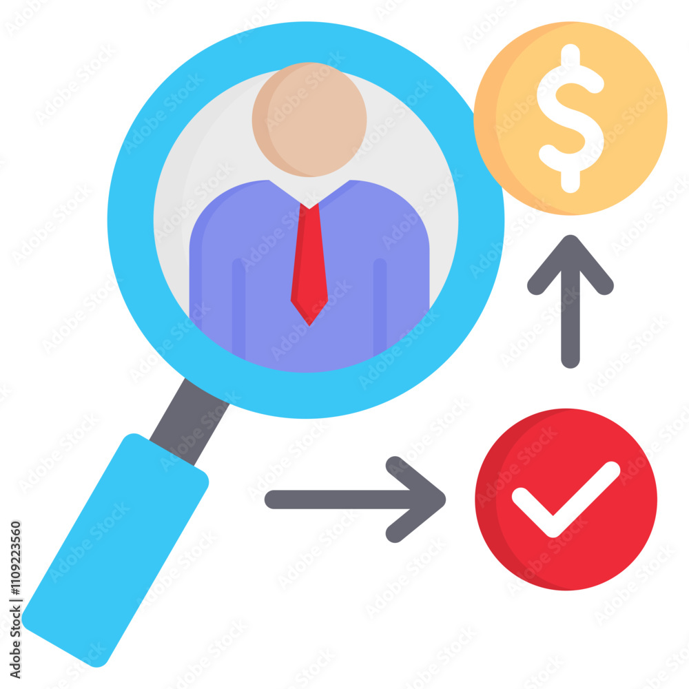 Sales and Job Activity Flat Color Icon Sales and Job Activity Flat Color Icon