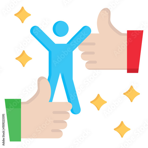 Sales and Job Activity Flat Color Icon