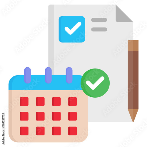 Sales and Job Activity Flat Color Icon