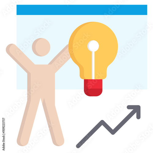 Sales and Job Activity Flat Color Icon