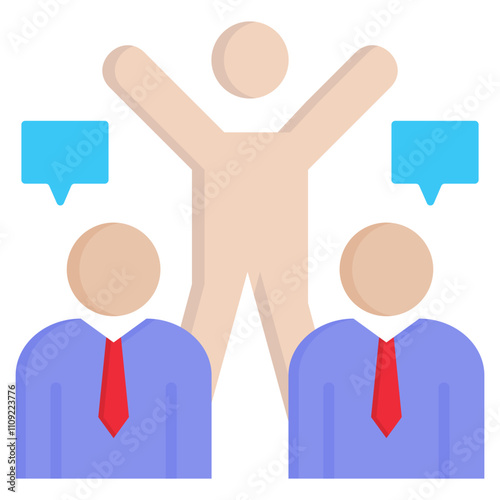 Sales and Job Activity Flat Color Icon