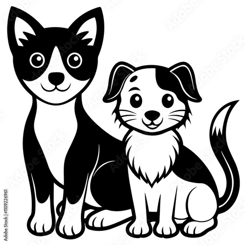 cat and puppy