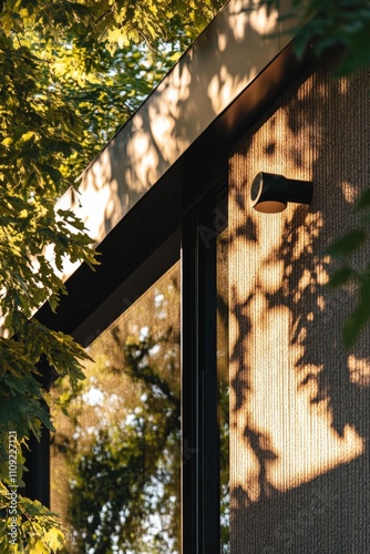 Close-Up Security Camera on Modern House in Minimalist Style
 photo