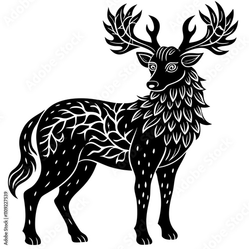 silhouette of a deer