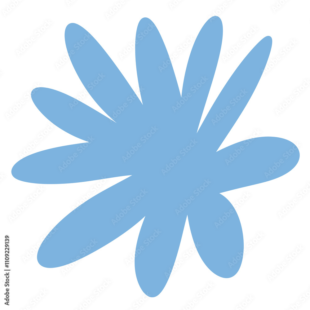 Abstract blue flower summer element design Abstract blue flower summer element design