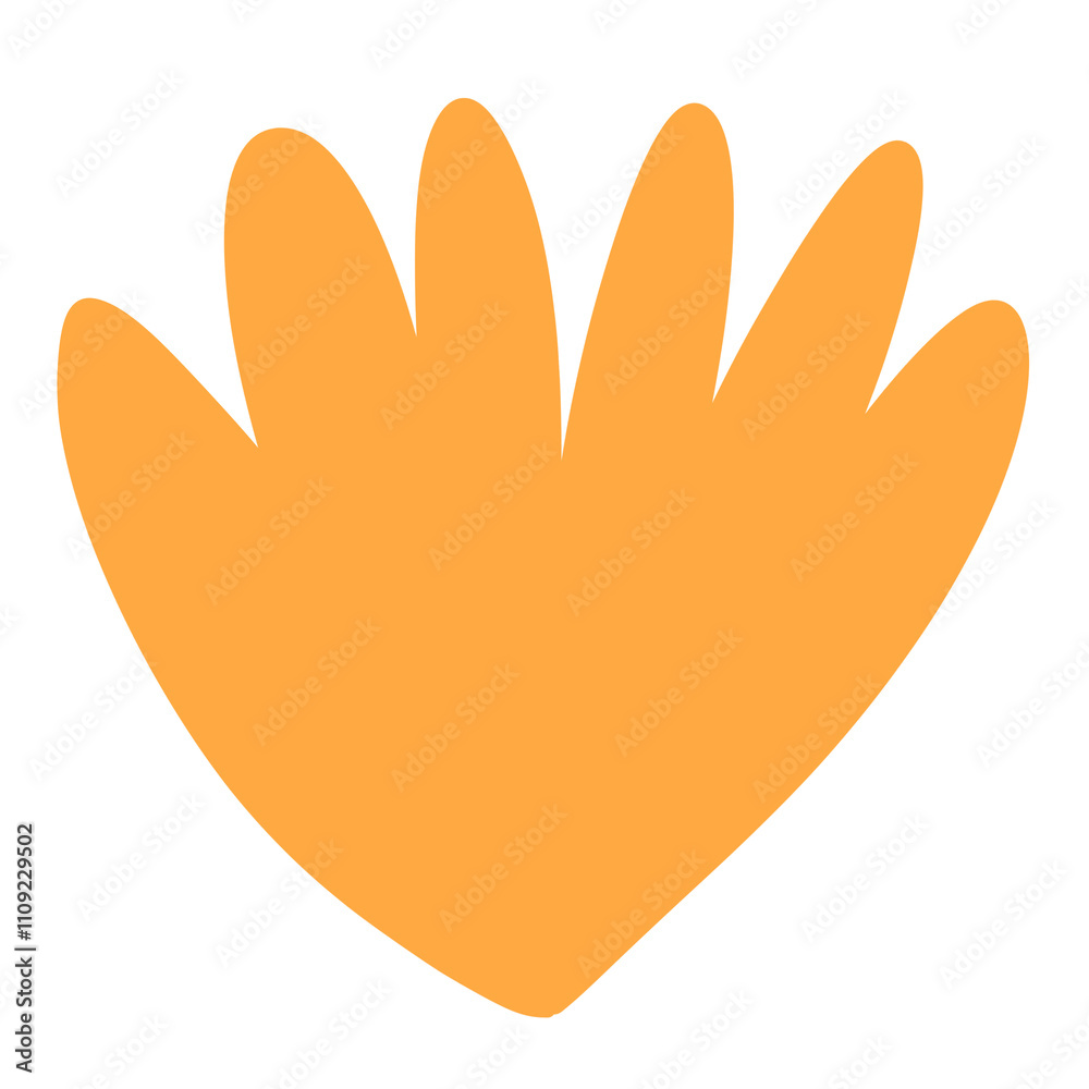 Obraz premium Hand drawn organic blossom doodle element