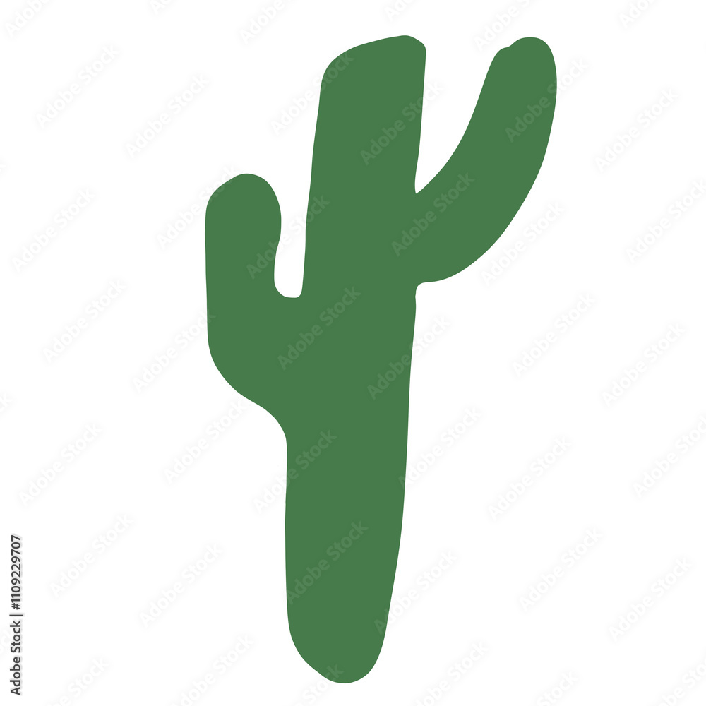 Obraz premium Hand drawn cactus shape element design